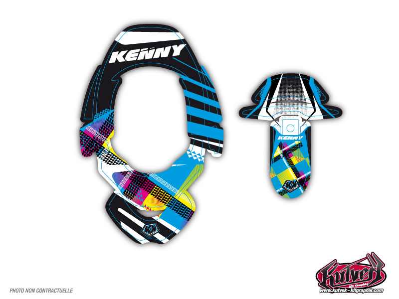 Stickers Tour de cou Leatt Brace Dirt Bike Kenny Graphic Kit Blue