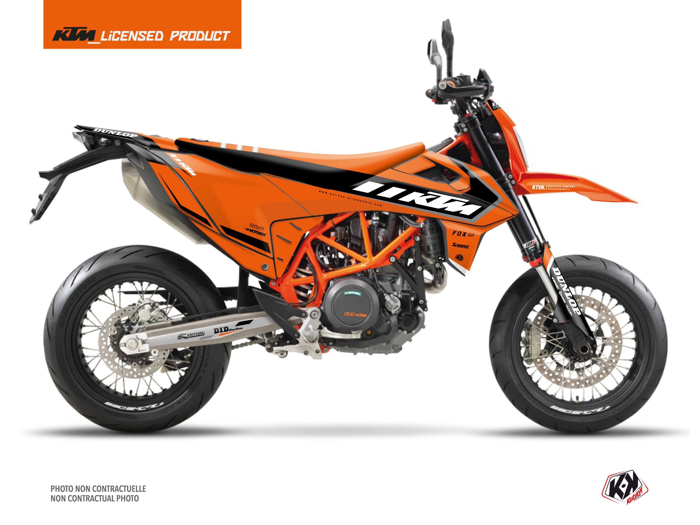 KTM 690 SMC R Dirt Bike Keystone Graphic Kit Orange