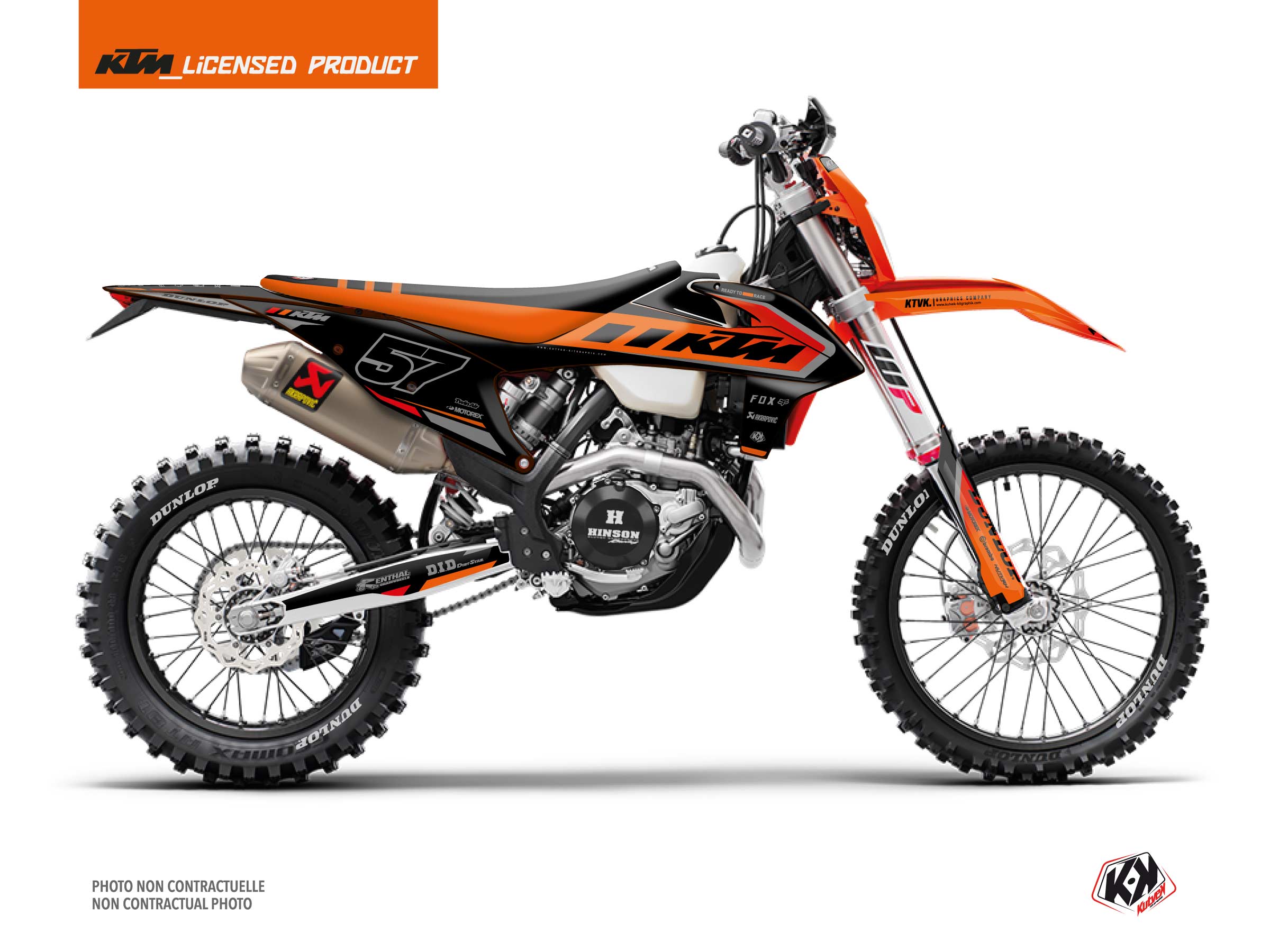 KTM EXC-EXCF Dirt Bike Keystone Graphic Kit Black