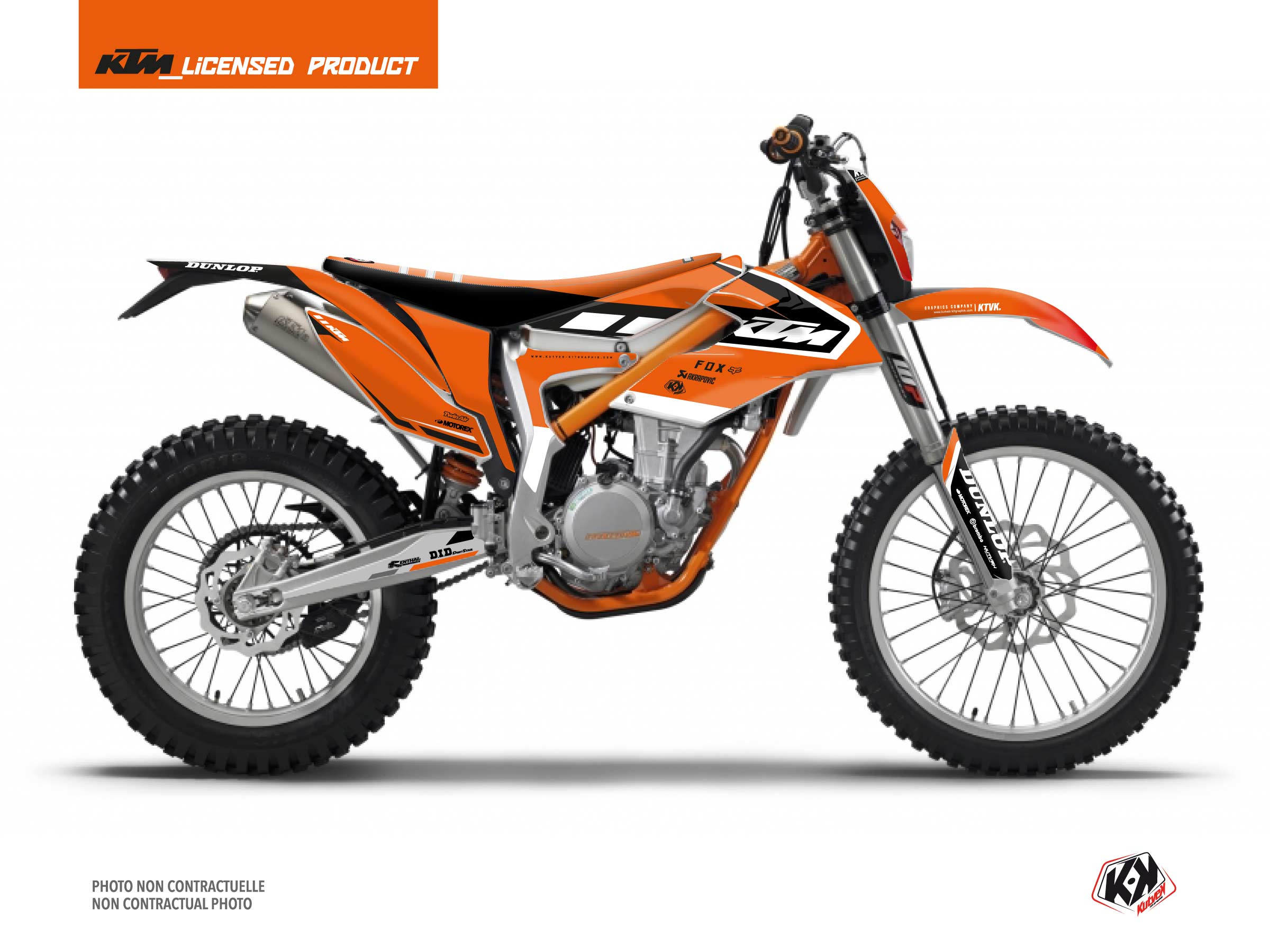 KTM 350 FREERIDE Dirt Bike Keystone Graphic Kit Orange