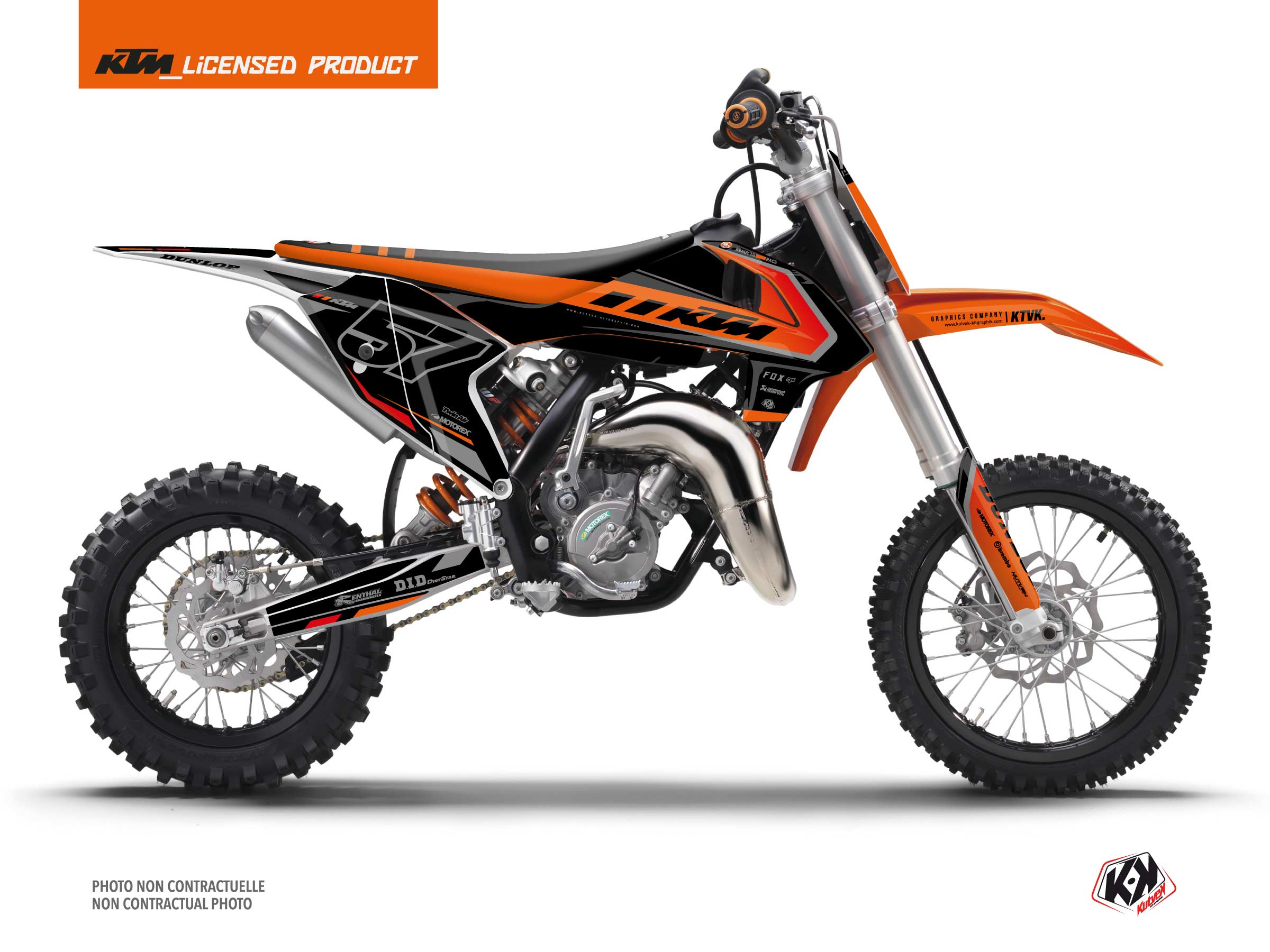 Kit Déco Moto Cross Keystone KTM 65 SX Noir