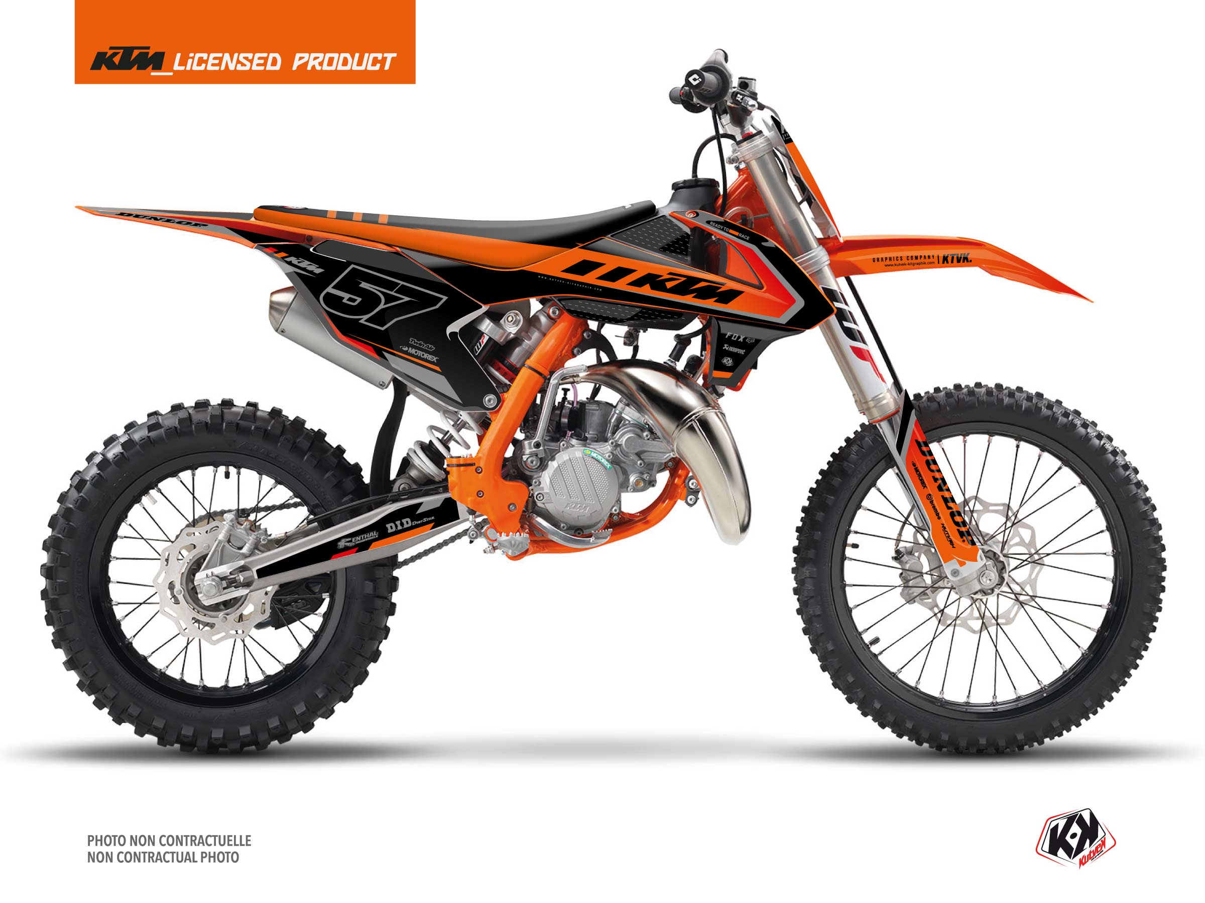 Kit Déco Moto Cross Keystone KTM 85 SX Noir