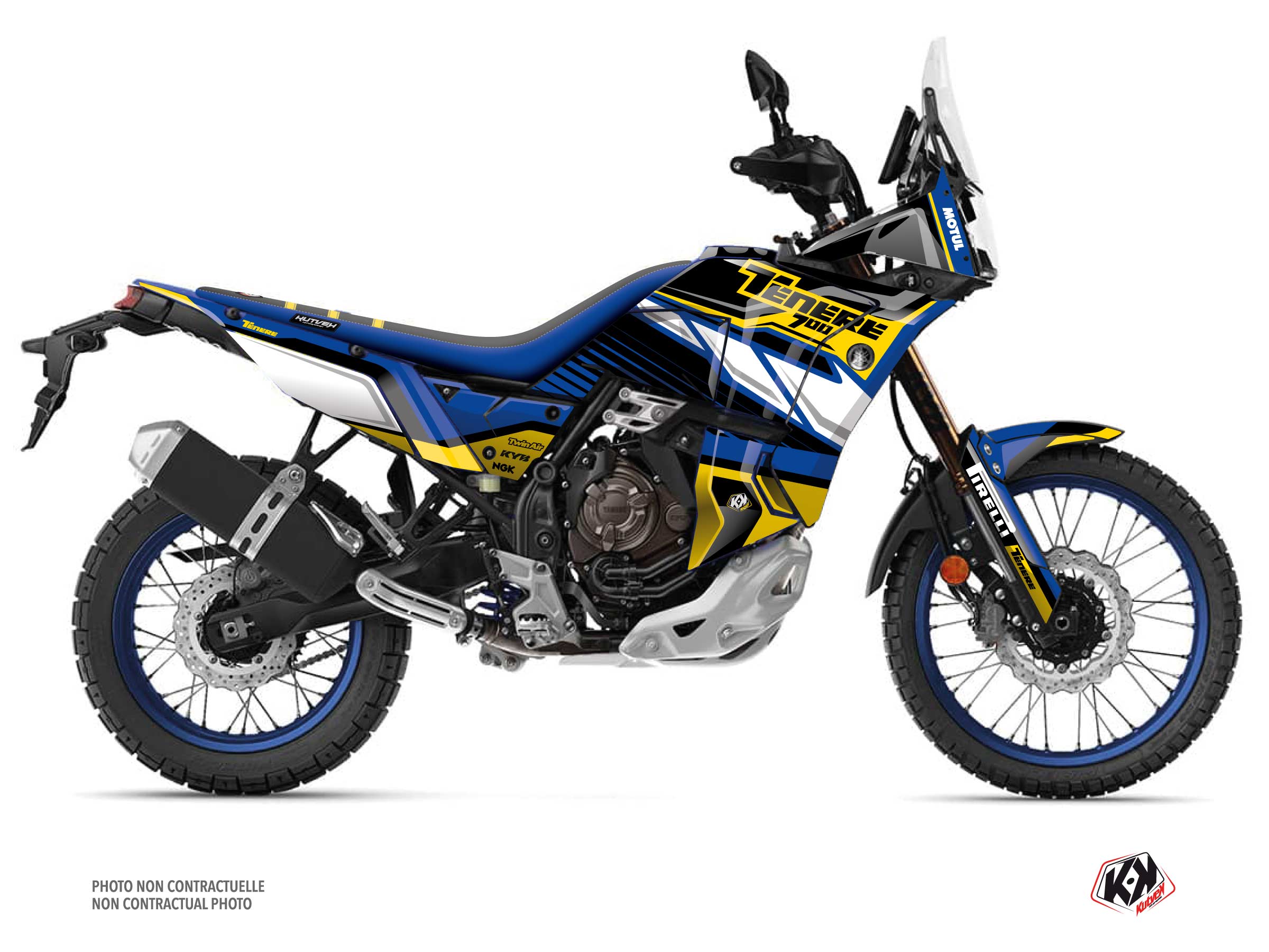 Yamaha TENERE 700 World Raid Street Bike Klamber Graphic Kit Blue