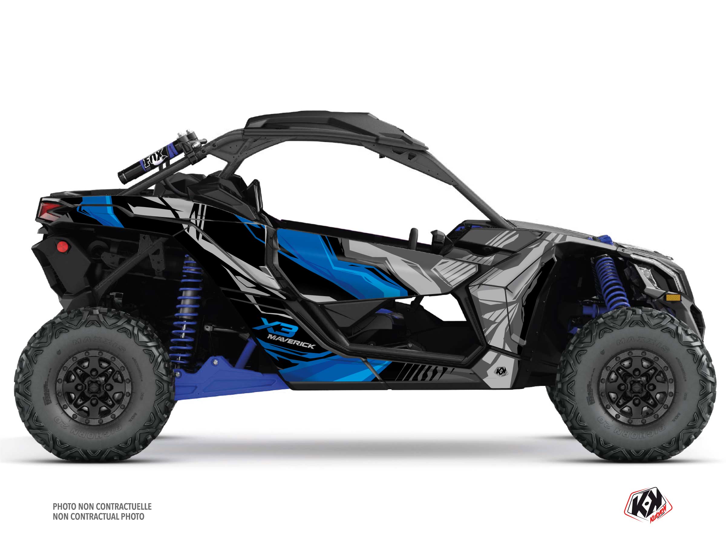 Can Am Maverick X3 UTV Kliff Graphic Kit Blue