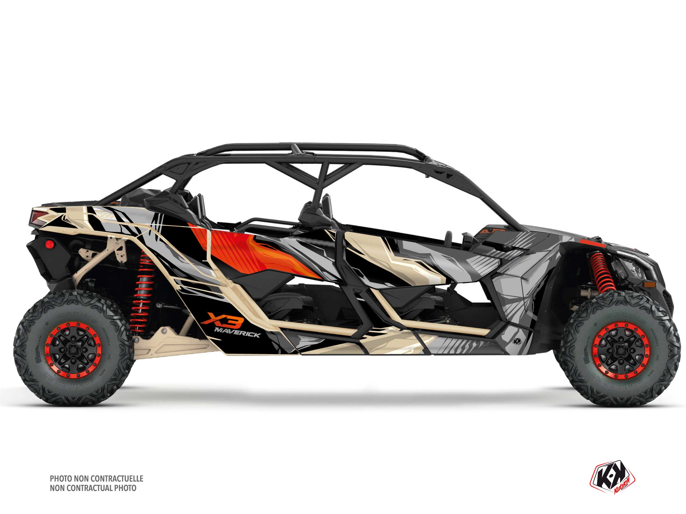 Can Am Maverick X3 MAX UTV Kliff Graphic Kit Sand