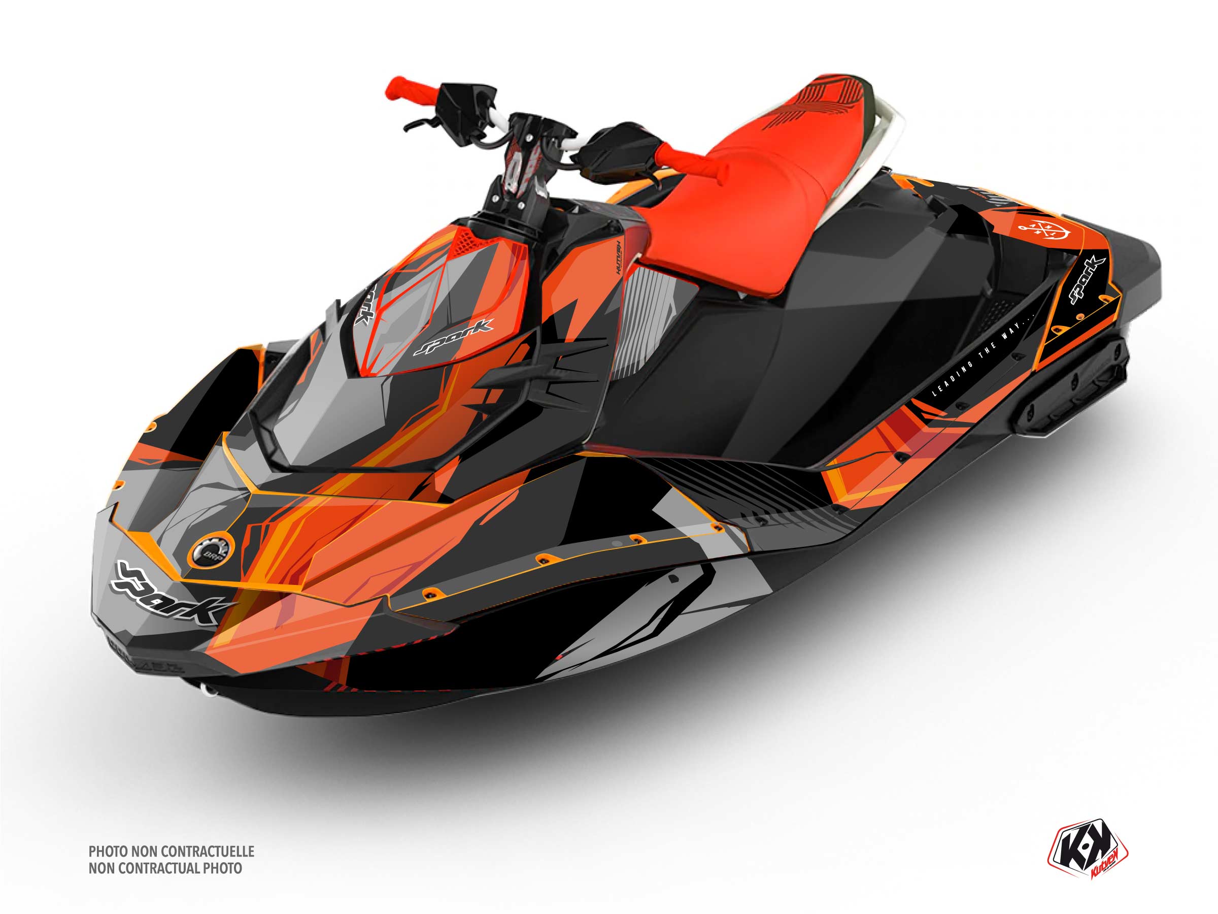 Seadoo Spark Jet-Ski Kliff Graphic Kit Orange