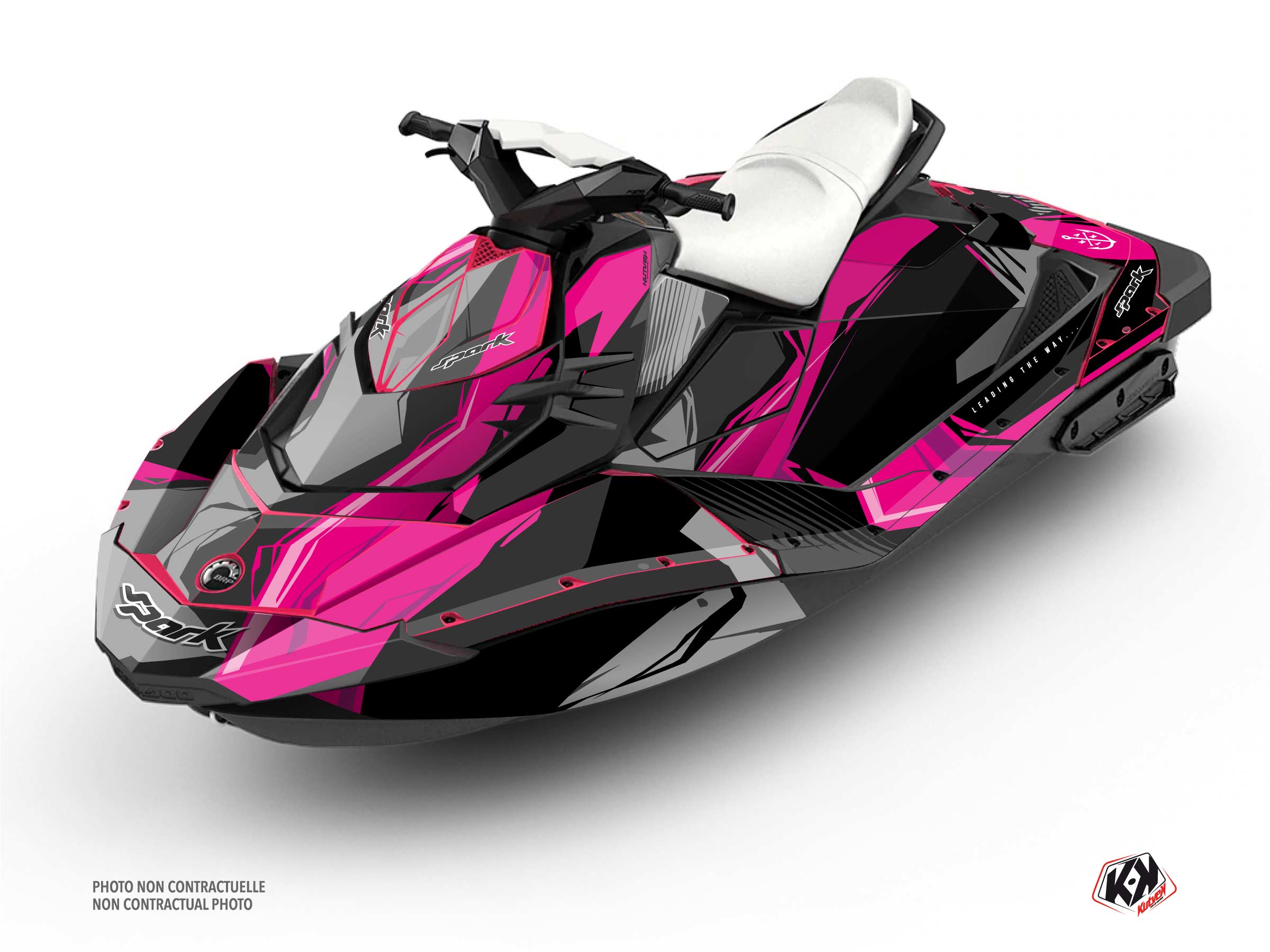 Seadoo Spark Jet-Ski Kliff Graphic Kit Pink Full
