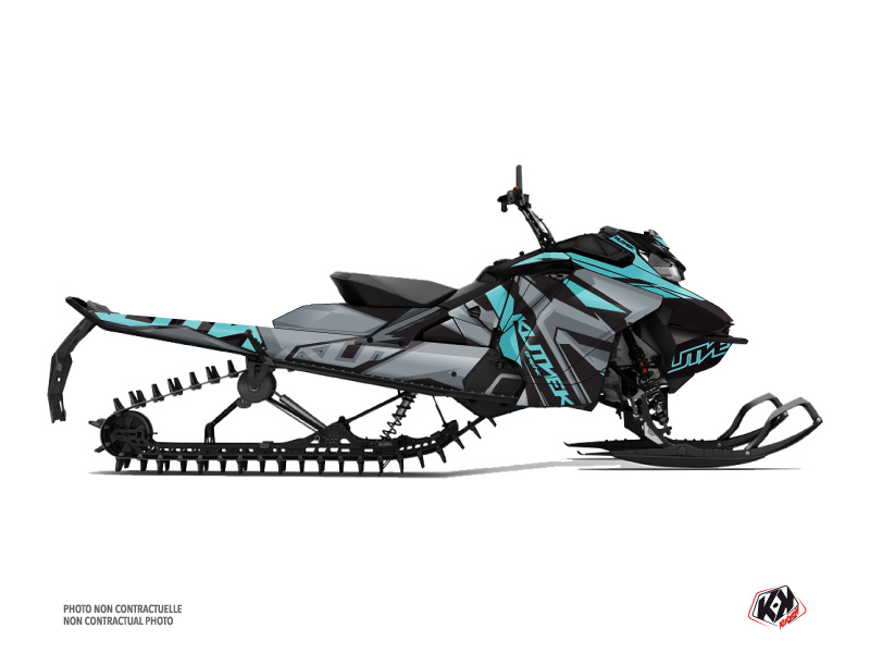 Skidoo Gen 4 Snowmobile Klimb Graphic Kit Cyan