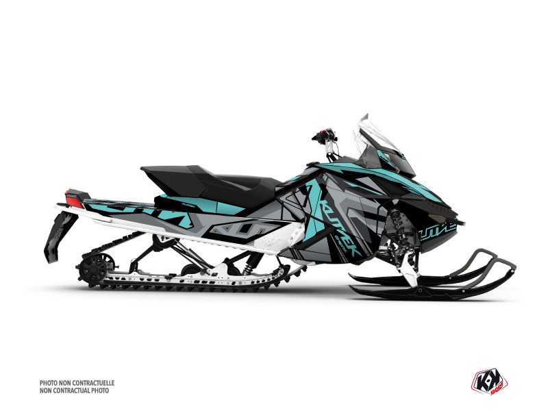 Skidoo REV XP Snowmobile Klimb Graphic Kit Cyan