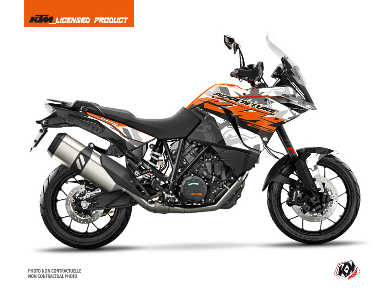 Kit Déco Moto Kombat KTM 1090 Adventure Gris Orange