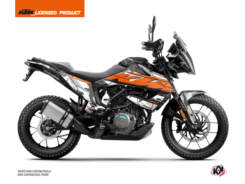 KTM 390 Adventure Street Bike Kombat Graphic Kit Grey Orange