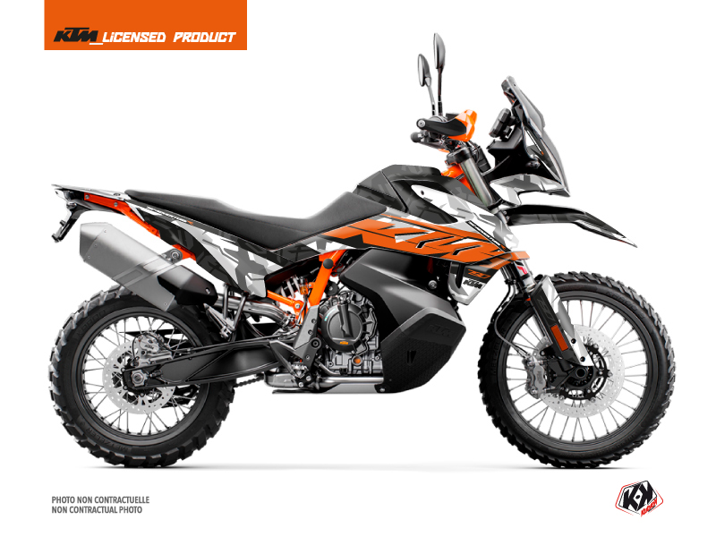 KTM 790 Adventure R Street Bike Kombat Graphic Kit Grey Orange