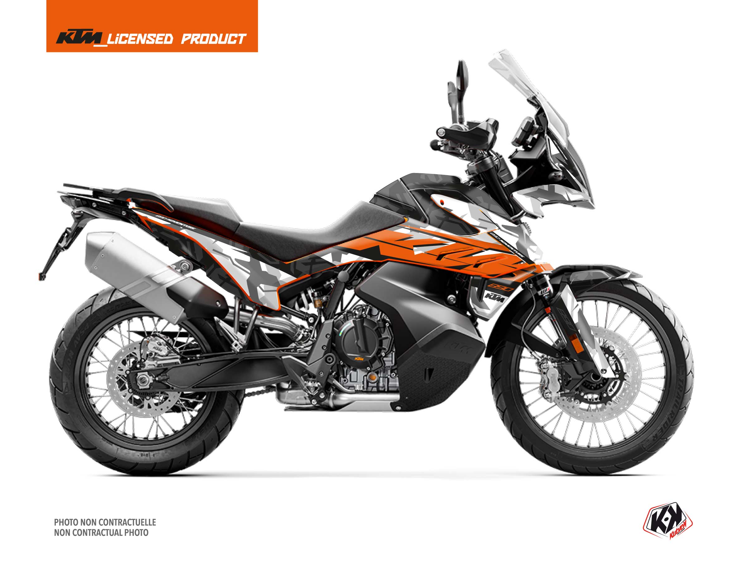 KTM 890 Adventure Street Bike Kombat Graphic Kit Grey Orange