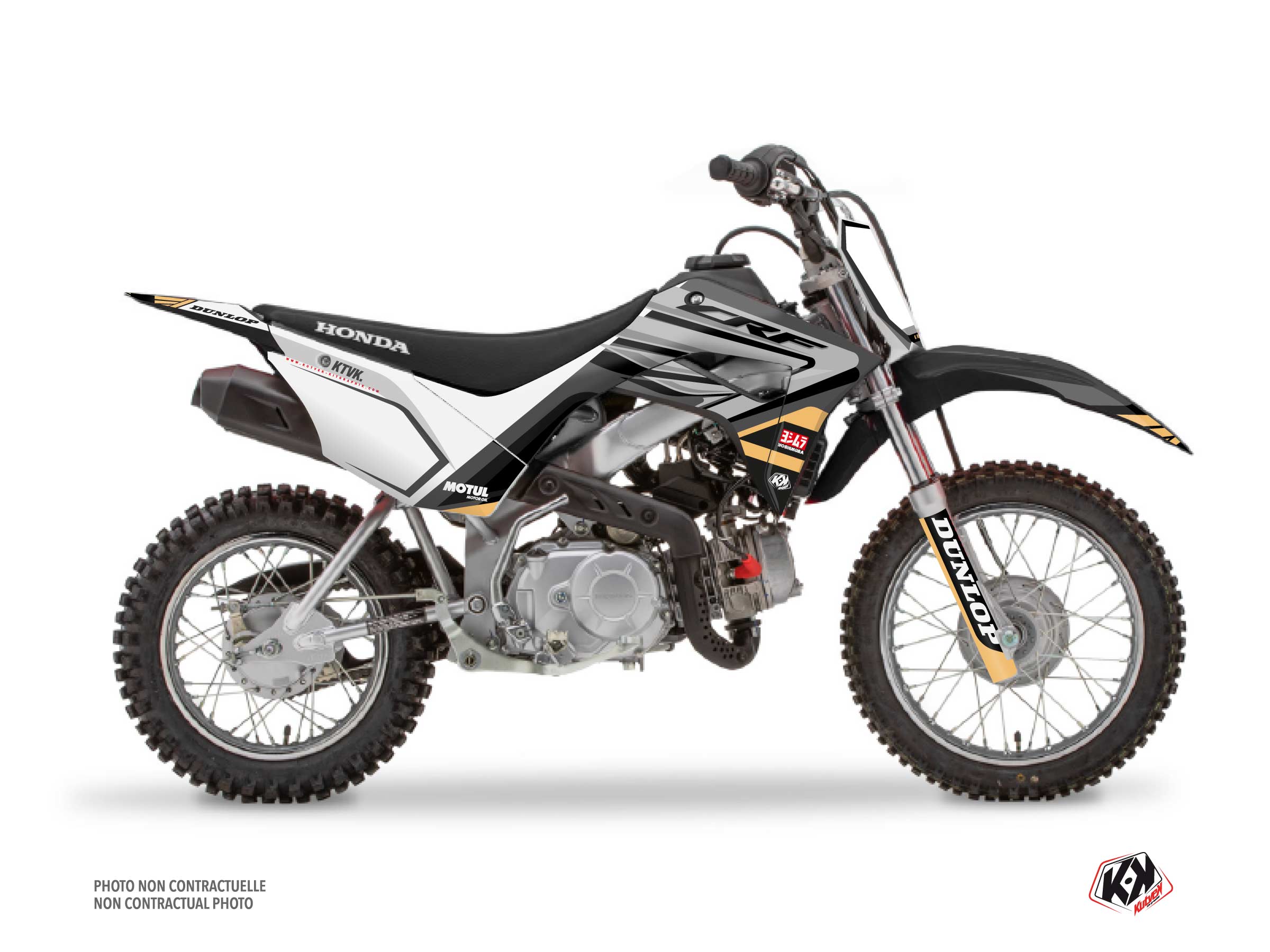 Honda 110F CRF Dirt Bike Kondor Graphic Kit Grey