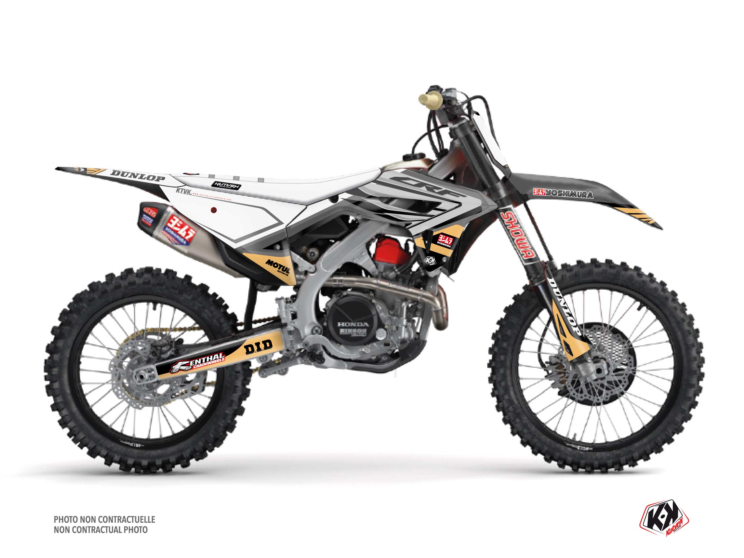 Kit Déco Moto Cross Kondor Honda 250 CRF Gris