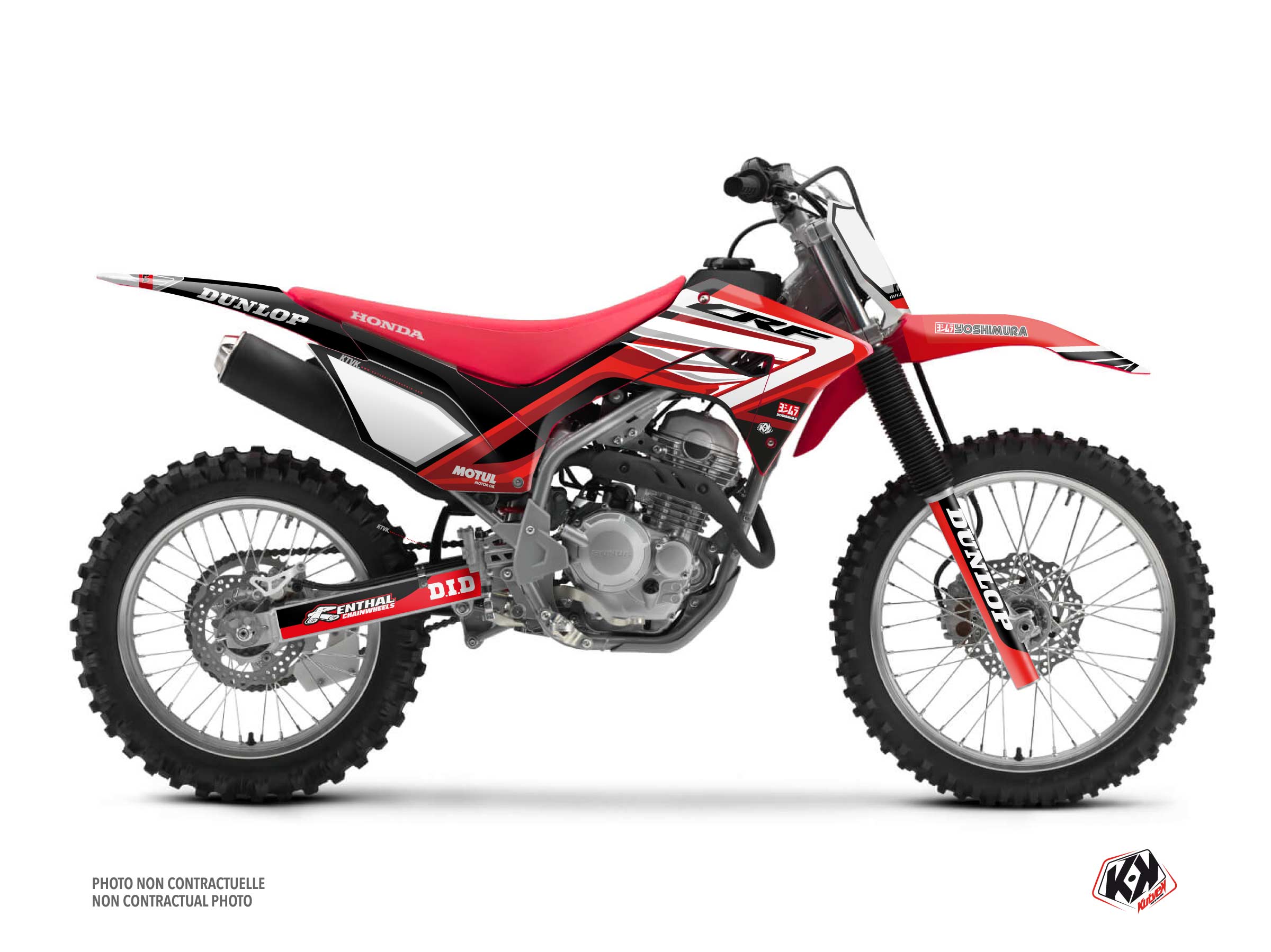 Kit Déco Moto Cross Kondor Honda 250F CRF Rouge