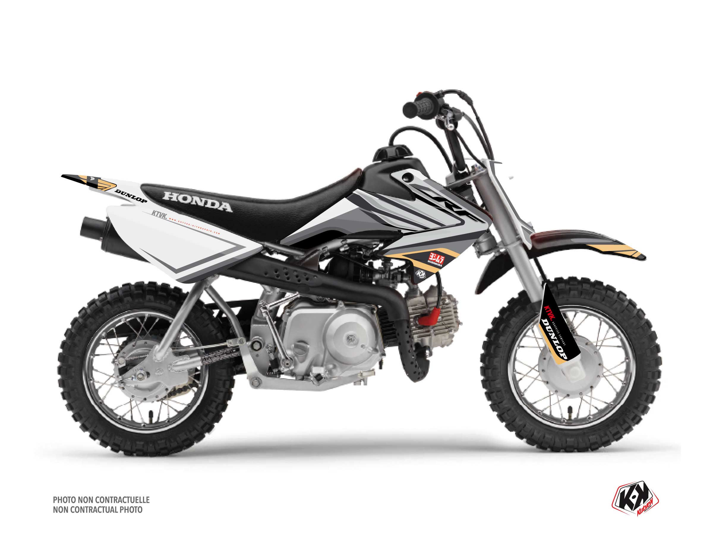 Honda 50 CRF Dirt Bike Kondor Graphic Kit Grey