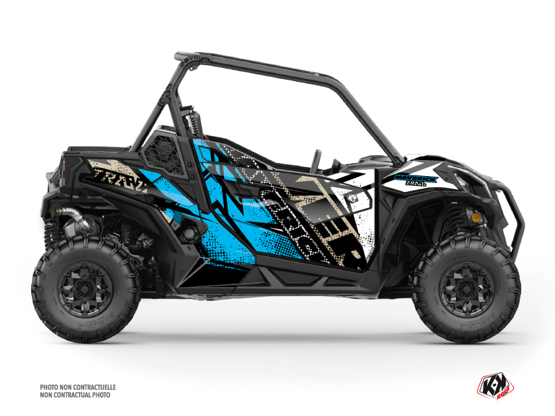 Can Am Maverick Trail With Doors UTV Kraft Graphic Kit White Blue