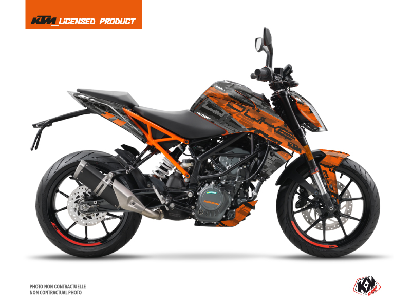 KTM Duke 390 Street Bike Krav Graphic Kit Orange Black