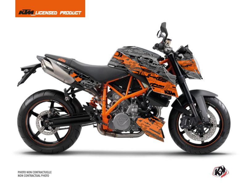 Kit Déco Moto Krav KTM Super Duke 990 Orange Noir