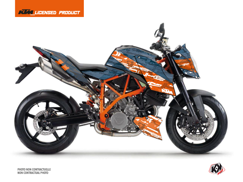 KTM Super Duke 990 R Street Bike Krav Graphic Kit Orange Blue