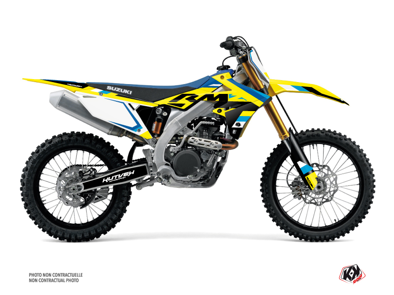 Suzuki 450 RMZ Dirt Bike Label Graphic Kit Blue