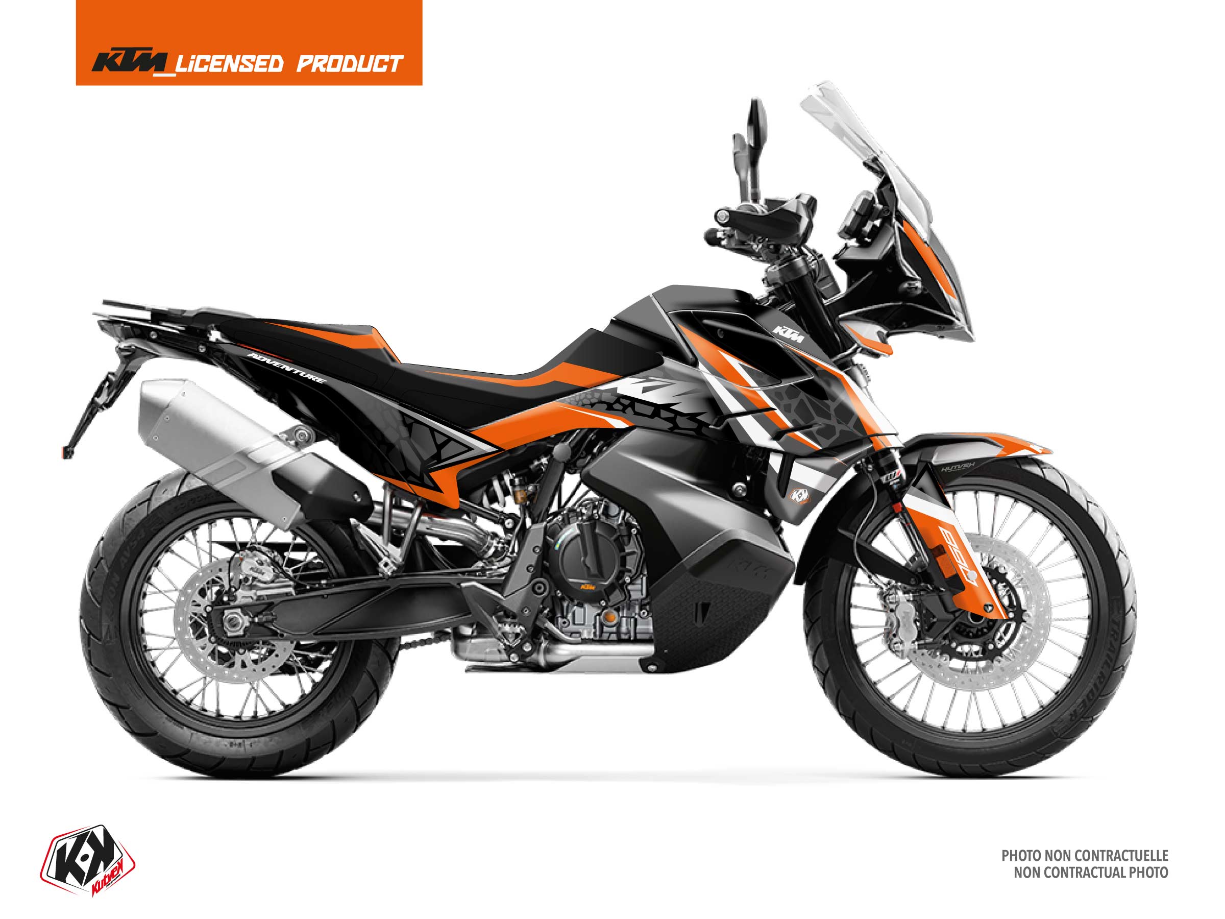 Ktm Adventure 890 Street Bike Landslide Graphic Kit Black