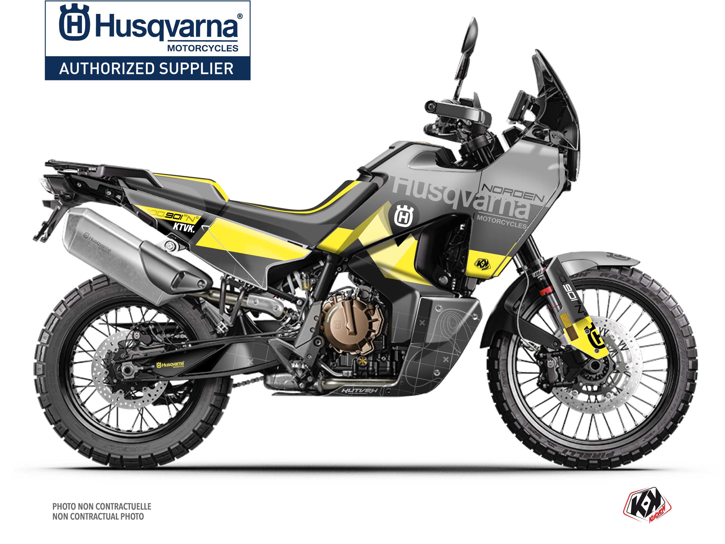 Husqvarna Norden 901 Street Bike Latitude Graphic Kit Yellow FULL