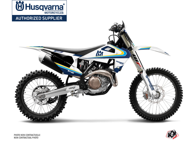Husqvarna FC 250 Dirt Bike Legacy Graphic Kit Blue Yellow