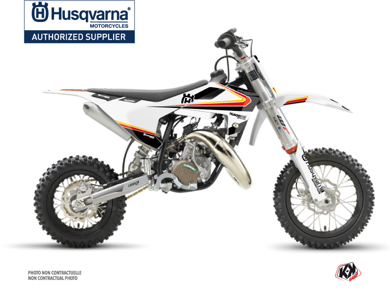 Kit Déco Moto Cross Legacy Husqvarna TC 50 Noir Jaune