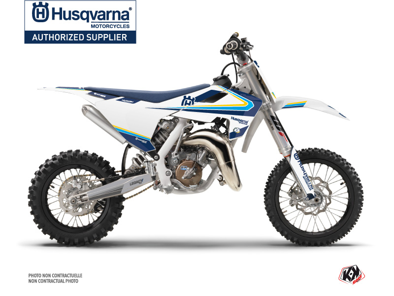 Husqvarna TC 65 Dirt Bike Legacy Graphic Kit Blue Yellow