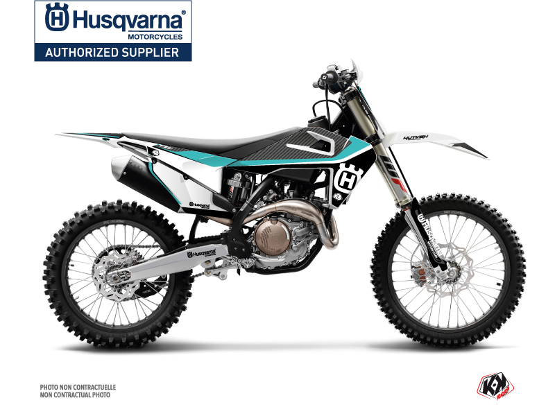 Kit Déco Moto Cross Legend Husqvarna FC 350 Turquoise