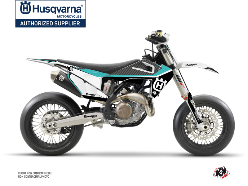 Kit Déco Moto Cross Legend Husqvarna 450 FS Turquoise