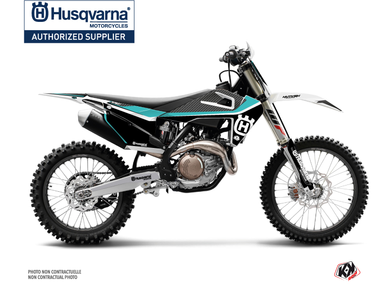 Kit Déco Moto Cross Legend Husqvarna TC 125 Turquoise