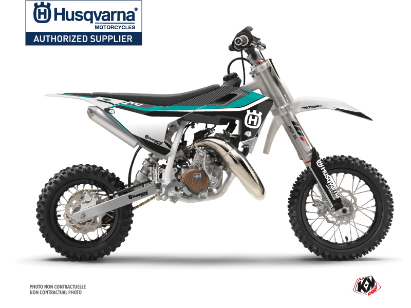 Kit Déco Moto Cross Legend Husqvarna TC 50 Turquoise