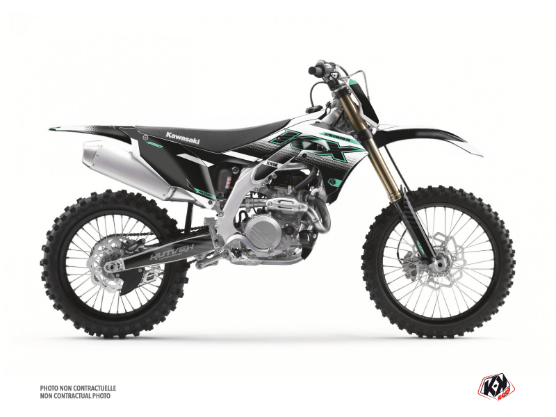 Kit Déco Moto Cross Live Kawasaki 450 KXF Turquoise