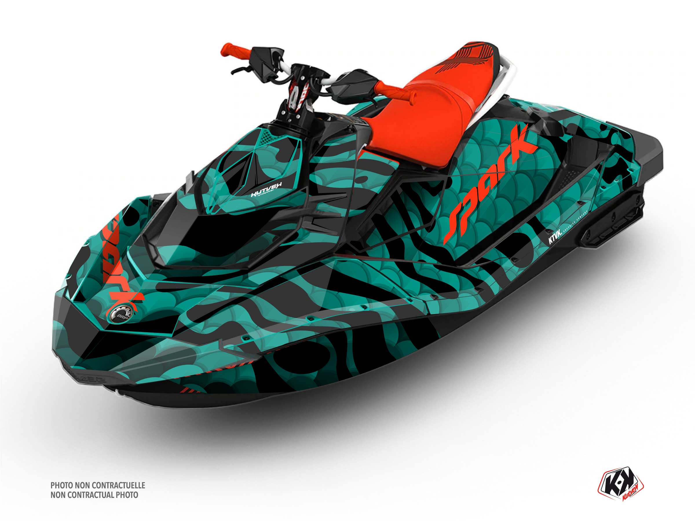 Seadoo Spark Jet-Ski Makro Graphic Kit Turquoise Full