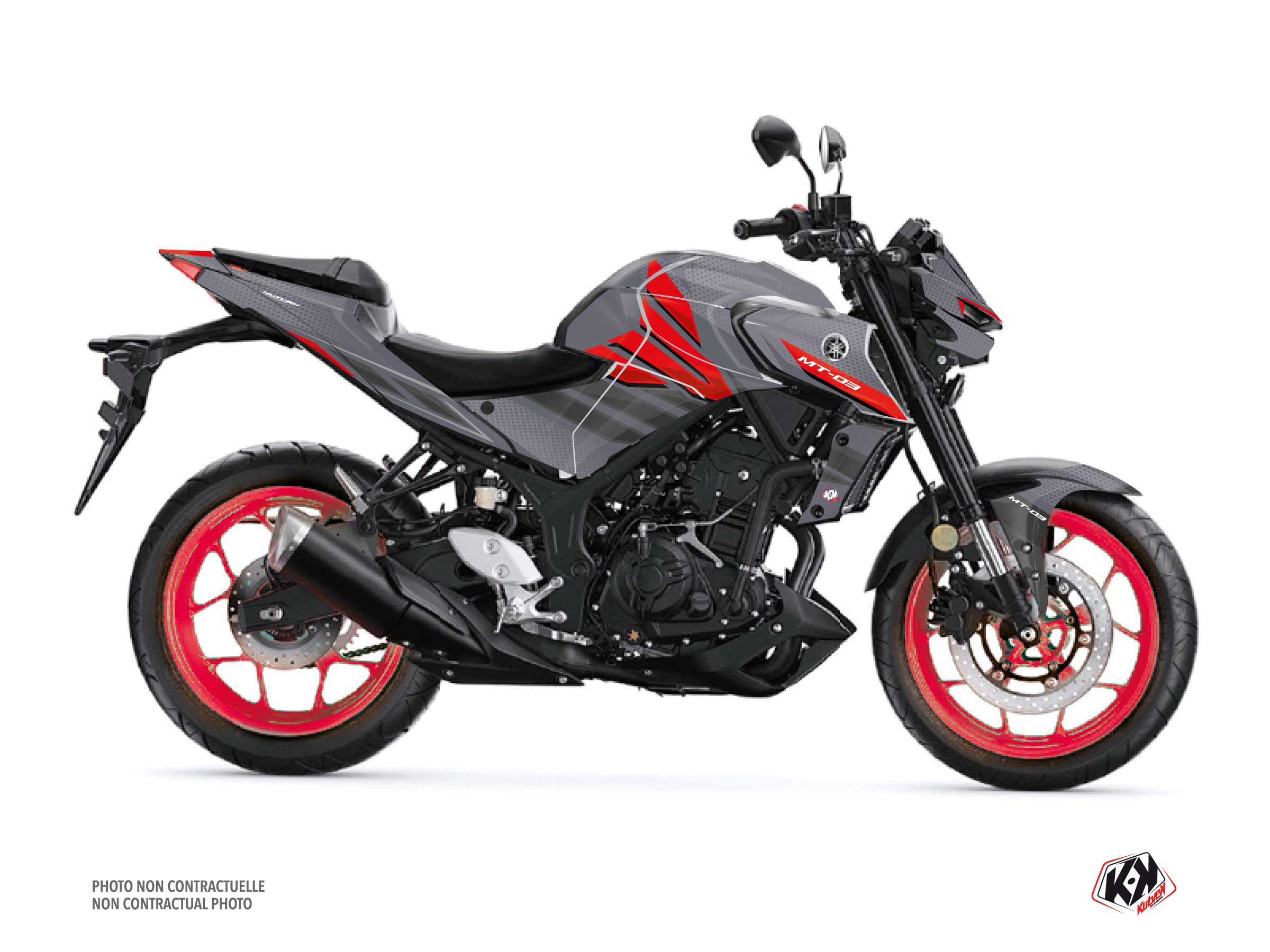 Yamaha MT 03 Street Bike Mantis Graphic Kit Red