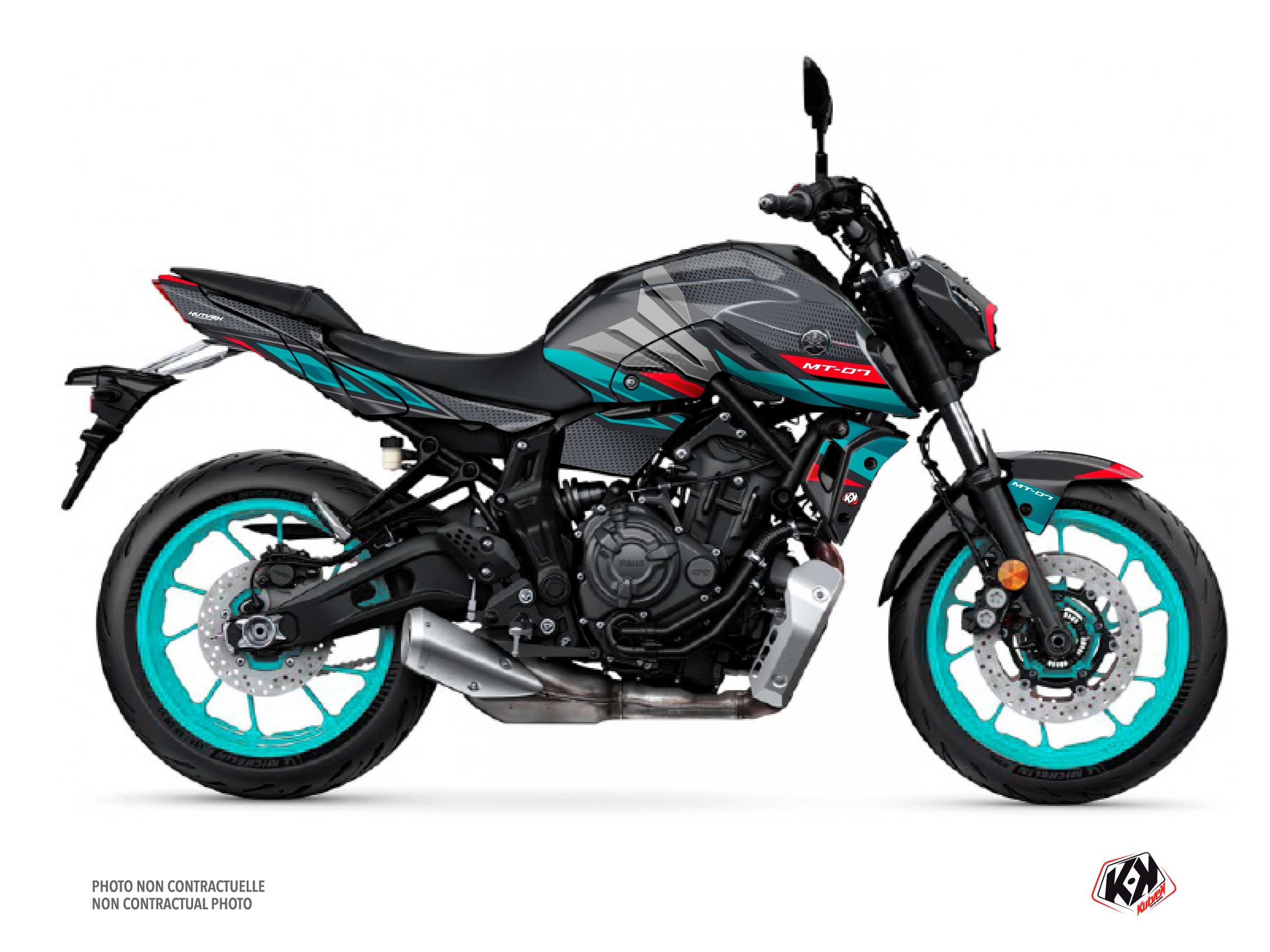 Yamaha MT 07 Street Bike Mantis Graphic Kit Turquoise