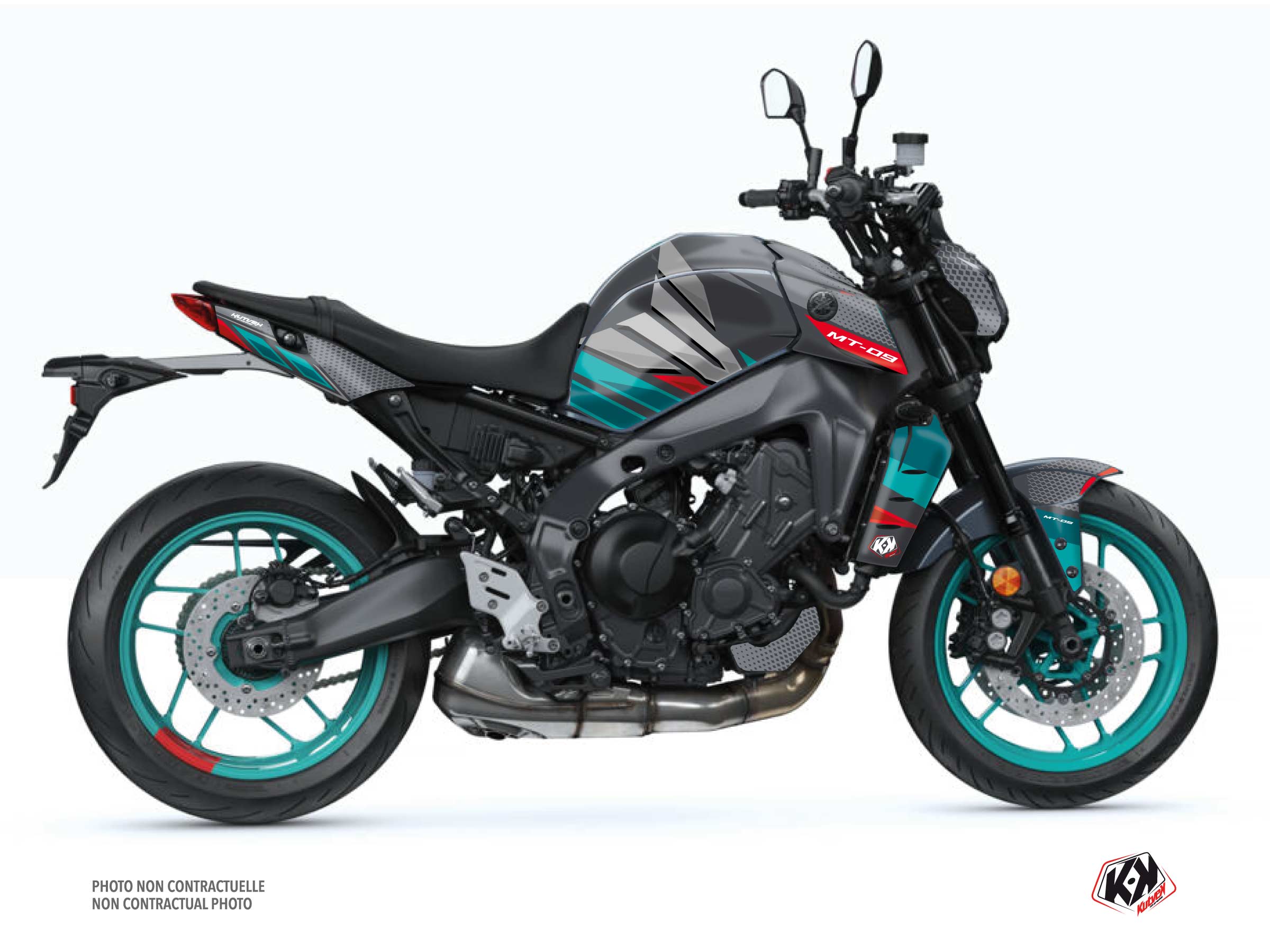 Yamaha MT 09 Street Bike Mantis Graphic Kit Turquoise