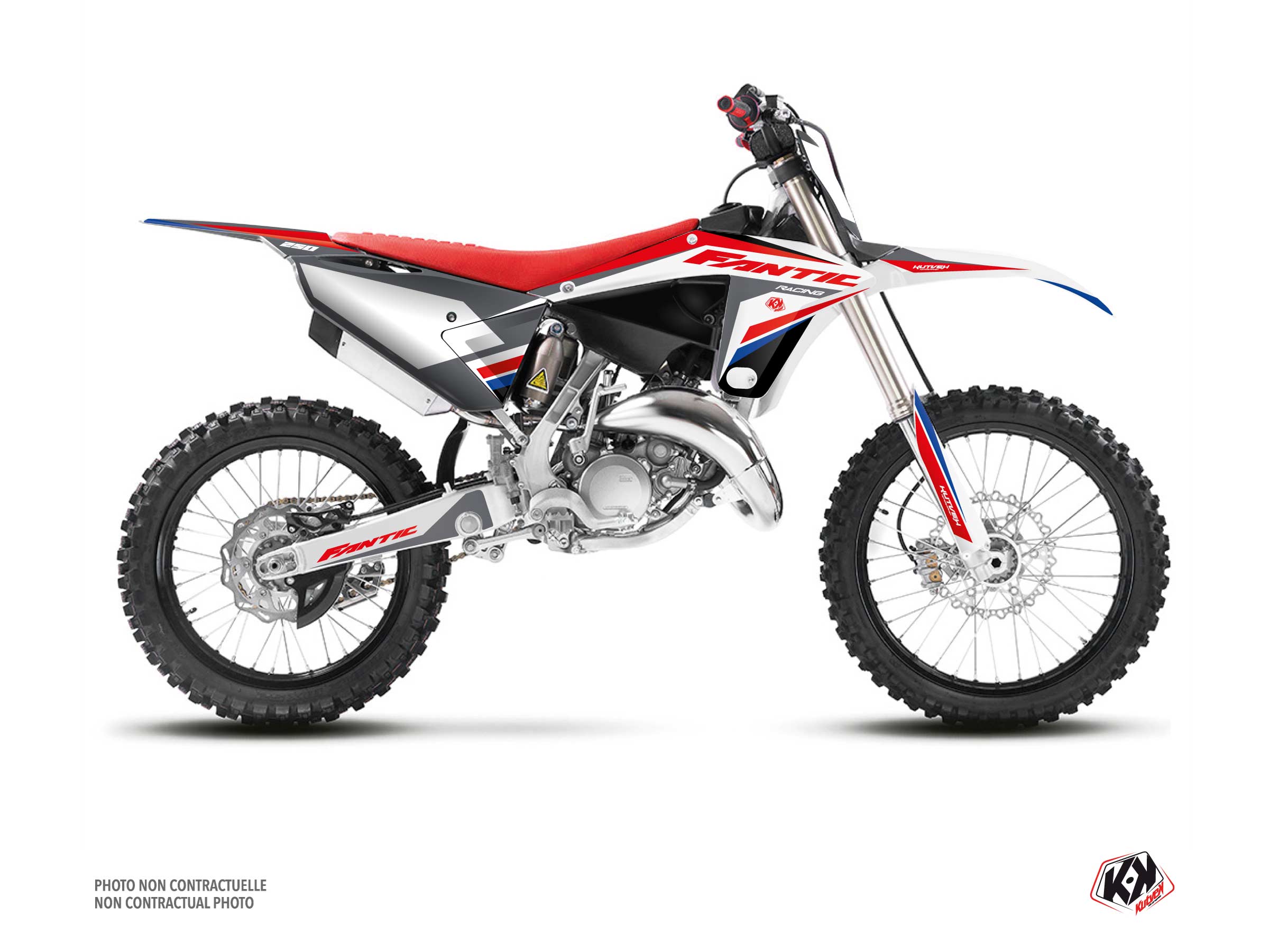 Fantic 250 XX Dirt Bike Mantova Graphic Kit Blue