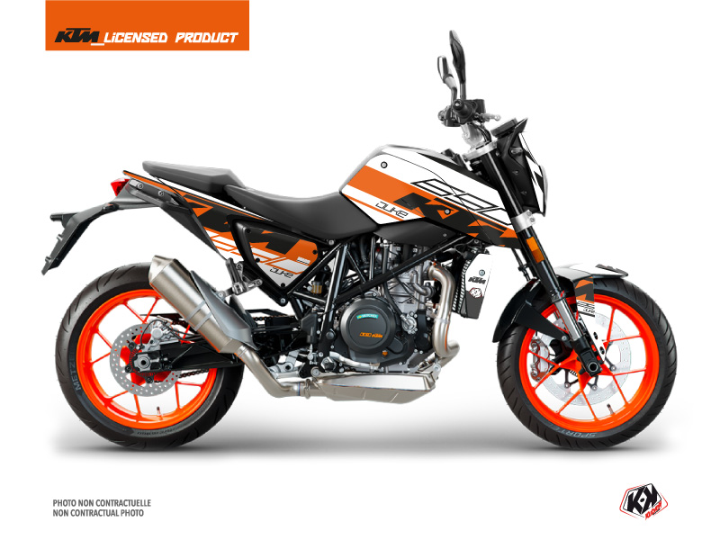 KTM Duke 690 R Street Bike Mass Graphic Kit Orange