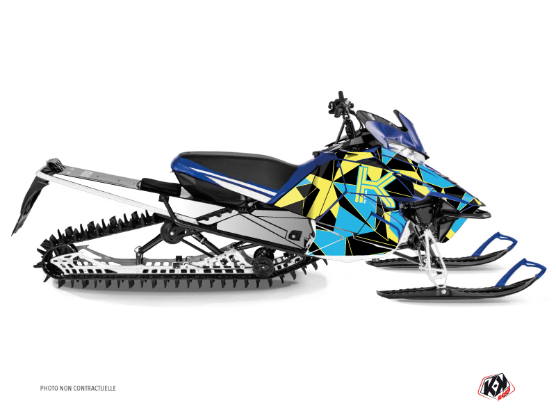 Yamaha SR Viper Snowmobile Metrik Graphic Kit Blue Yellow