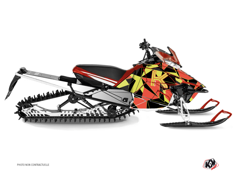 Yamaha SR Viper Snowmobile Metrik Graphic Kit Neon Red