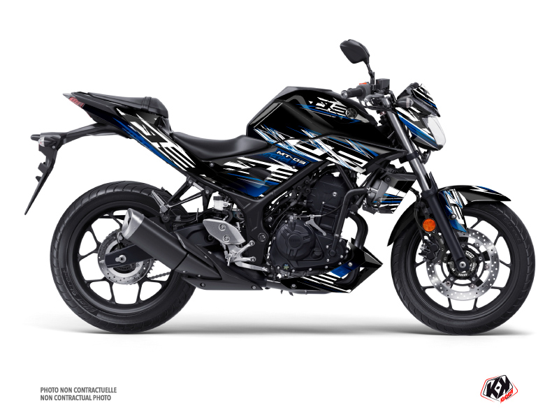 Yamaha MT 03 Street Bike Mission Graphic Kit Black Blue