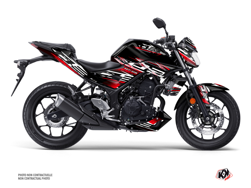 Kit Déco Moto Mission Yamaha MT 03 Noir Rouge