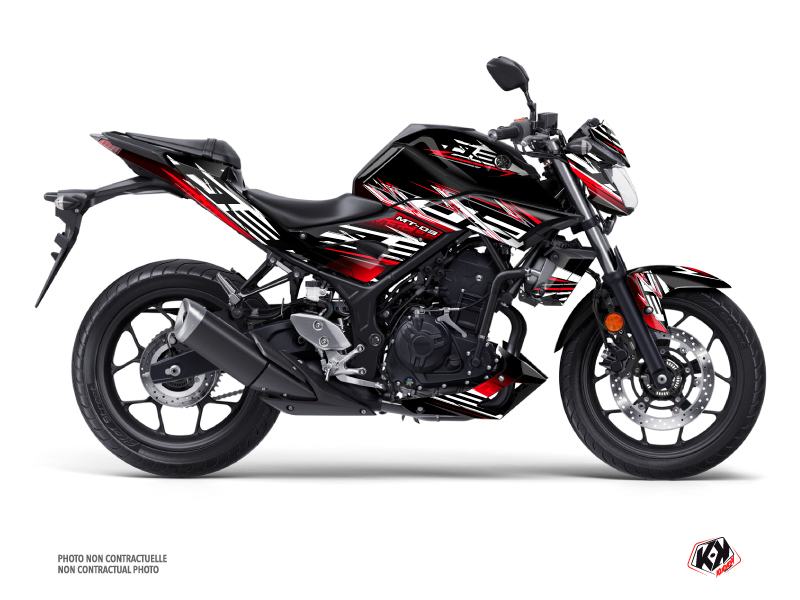 Yamaha MT 03 Street Bike Mission Graphic Kit Black Red