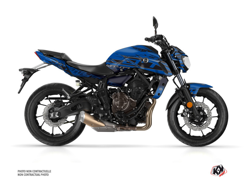 Kit Déco Moto Mission Yamaha MT 07 Bleu Noir
