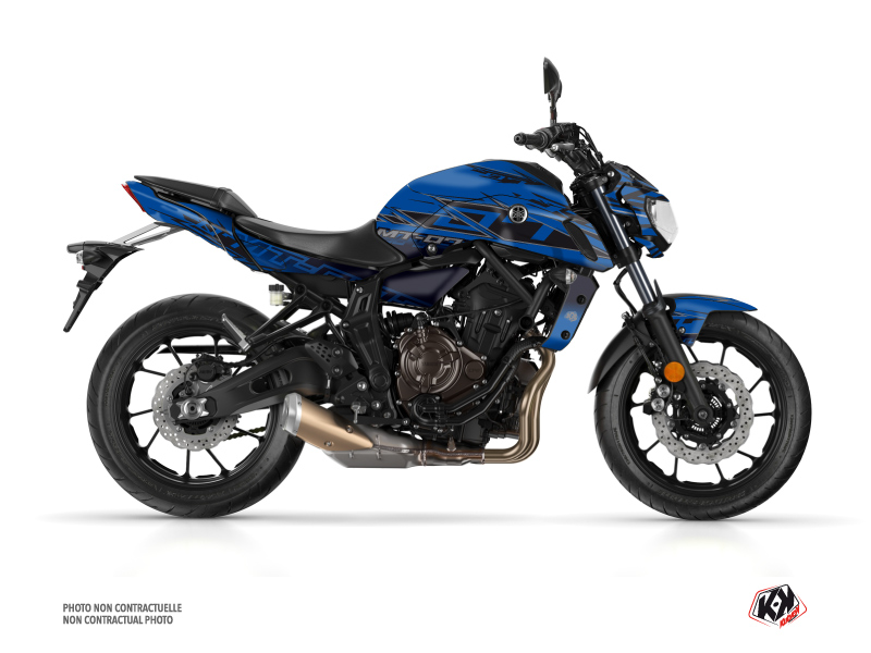 Yamaha MT 07 Street Bike Mission Graphic Kit Blue Black