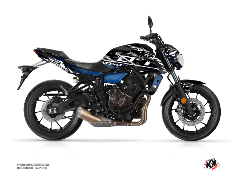Kit Déco Moto Mission Yamaha MT 07 Noir Bleu